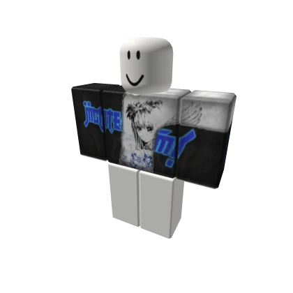 blue shoulder y2k jacket