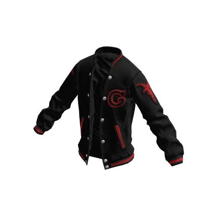 College Jacket | Black Red