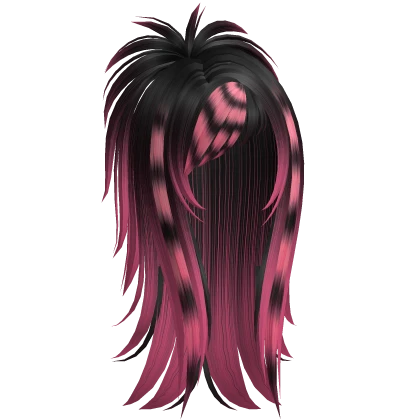 Messy Scene Ponytail Hair in Dark Pink