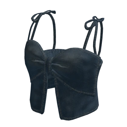 Denim Bow Top