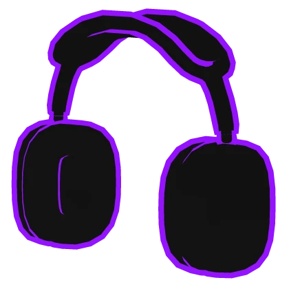 Cartoony Purple Headphones