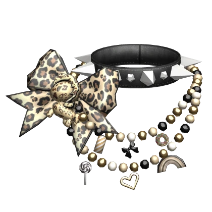 Cheetah Tokidoki Unicorn Pearly Charm Necklace 