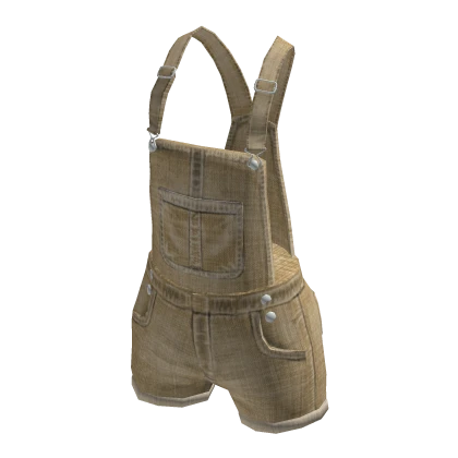 overall shorts beige