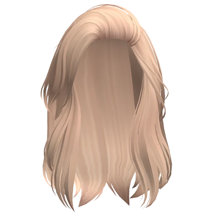 Straight Long Sidepart Hairstyle (Blonde)