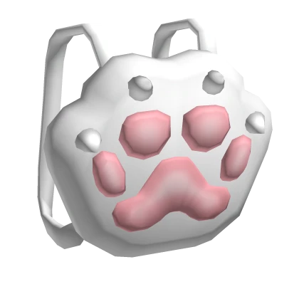 3.0 cute white cat paw backpack