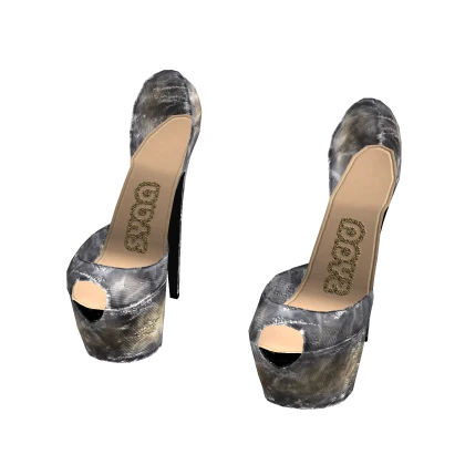 ☆ Denim Vintage Platform Heels  (Syaa ver.)