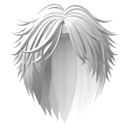 Middle Part Anime Boy Hair (White)