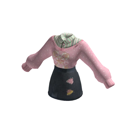 ✨Christmas Pink Oversized Sweater and Skirt Set