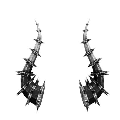 Black Metallic Spiked Horns