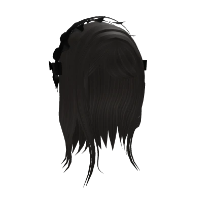 Straight Dolly Anime Brown Hair w/ Lace Headdress