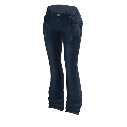 Vintage Bow Denim Jeans
