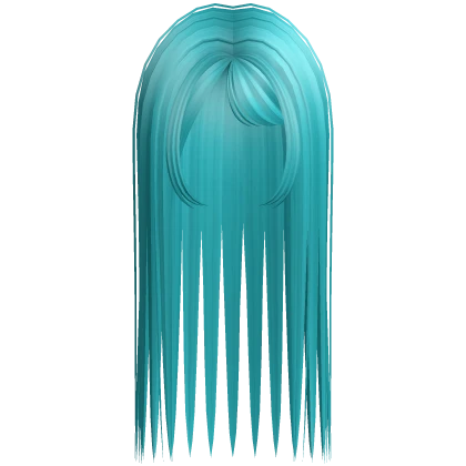 ☆ cute gyaru long y2k emo ocean blue