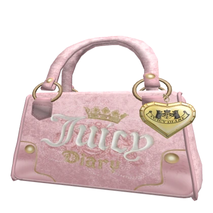 Y2K 00s Juicy Diary Couture Pink Velvet Cute Bag