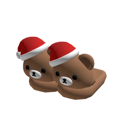 christmas bear slippers