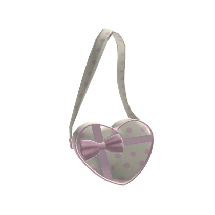pink and beige polka dot heart bag 3.0