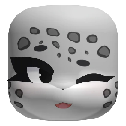 Cute Wink Snow Leopard Face 2