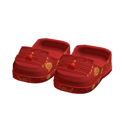 Lucky Red and Gold Chinese Sneakers