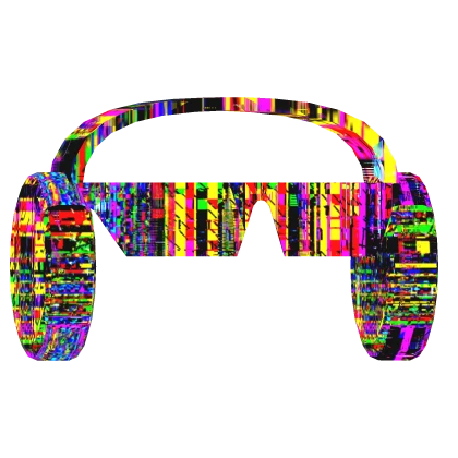 💰💵 Animated TV Glitch Clockwork Headphones+Shade