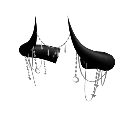 Black Silver Jewelled Horns of the Abyss