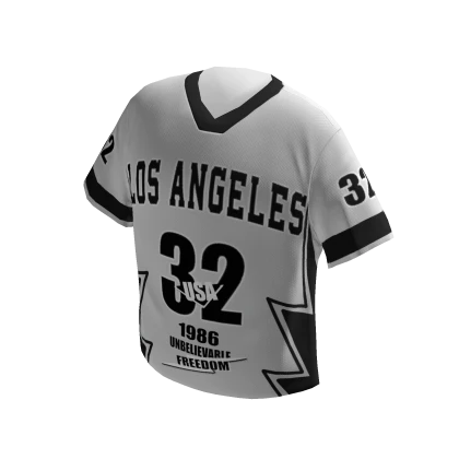 LA Sport Oversized Jersey Shirt White Black