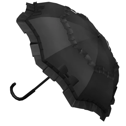 ʚ♡ɞ cute ruffled black parasol with bows