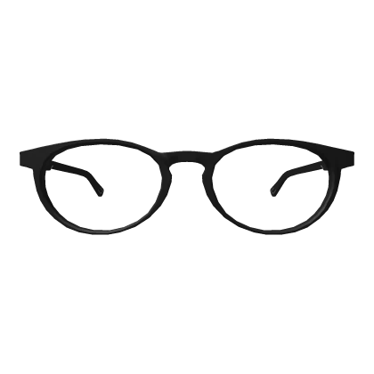 LOW Simple Round Glasses Black