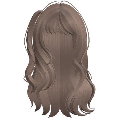 long half side pigtails shoujo hairstyle tea brown