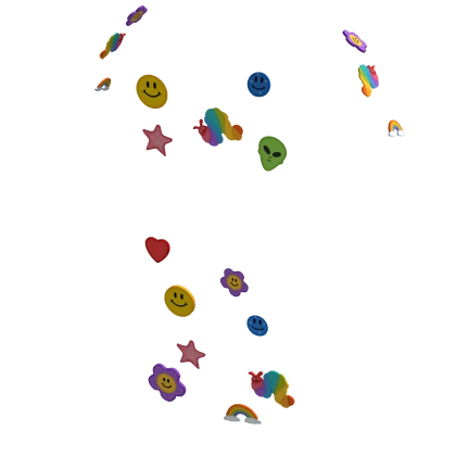 decora harajuku kandi rainbow colors body stickers