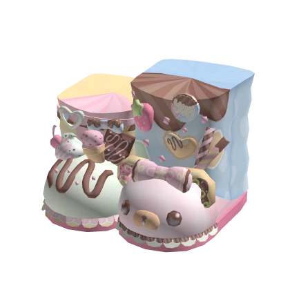 Sweet Harajuku Mori Kei Dessert Decora Bear Shoes