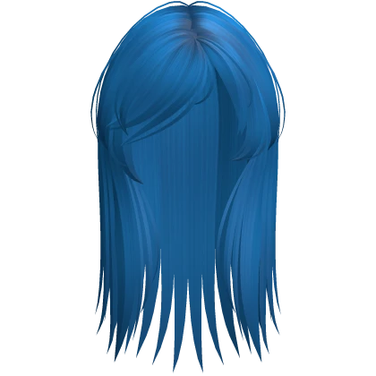 Blue Messy Emo Spikey Punk Scene Hair