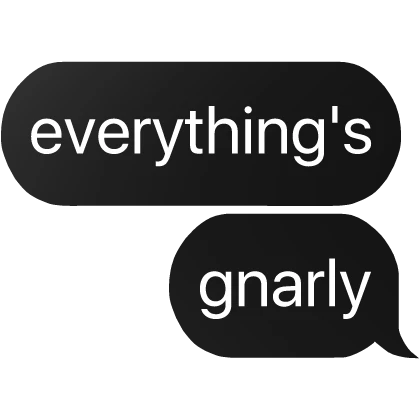 everything's gnarly text