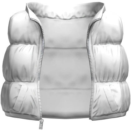 Puffer Vest White Alaska Jacket Cleezy Warm 1.0