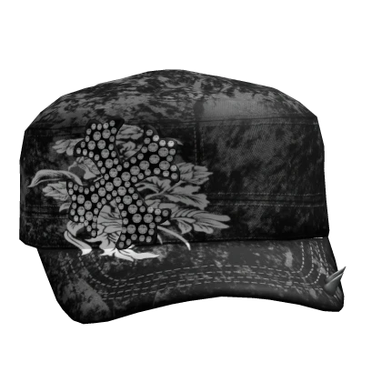 Y2K Cross Cap Black w/ Rhinestones v2