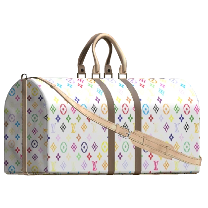 LV White Takashi Murakami Duffle Bag