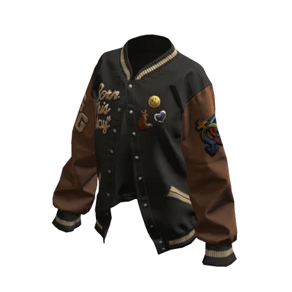 BB Black Varsity Coll. Letterman Jacket