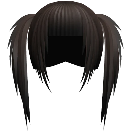 brown blunt choppy scene emo pigtails