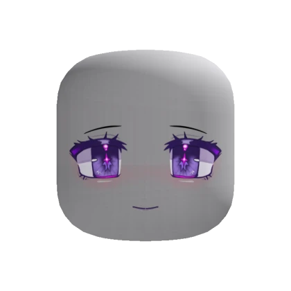 Purple Chibi Realistic Anime Cute Face