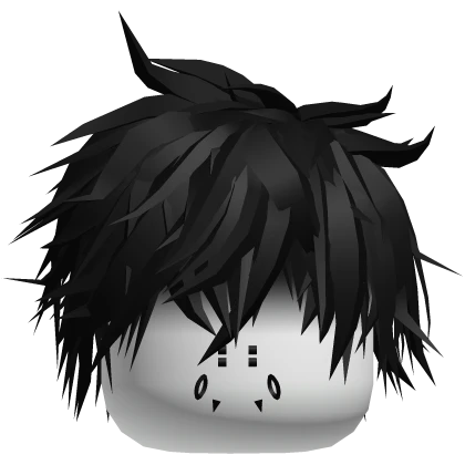 Messy Spiky Anime Boys Emo Hair w/Face v2