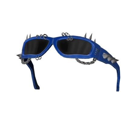 Raised Y2k Spikey Glasses (Blue)