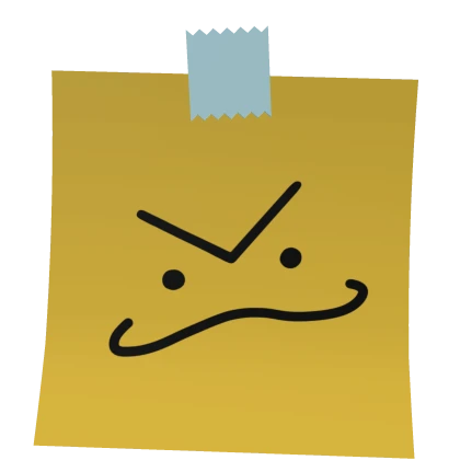 Silly Cat Sticky Note Mask