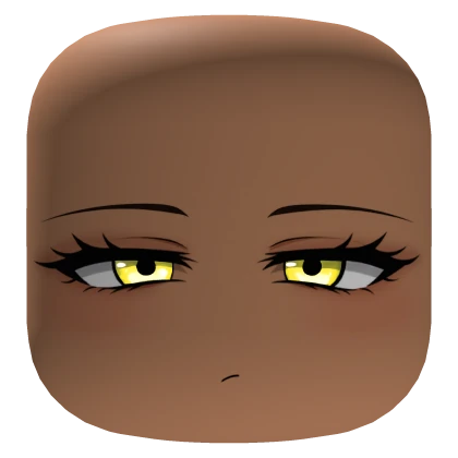 Bored Pretty Face w/ Yellow Glowing Eyes - Nougat
