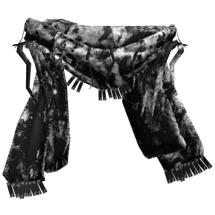 White Vintage Distressed Shemagh Neck Scarf