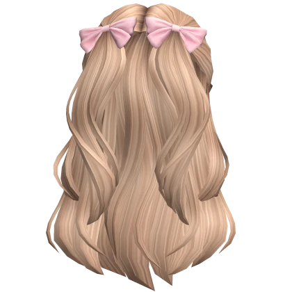 Flowy Half Up Hair /w Bows (Blonde2)