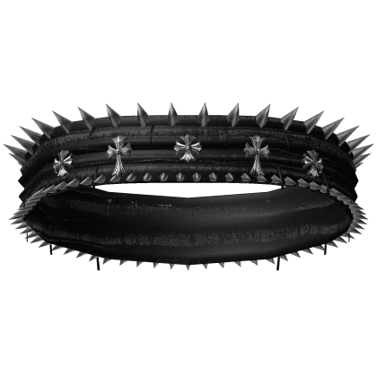 Black Chrome Headband w/ Spikes