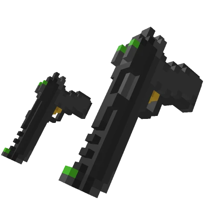 8-Bit Pixel Dual Handguns in Black