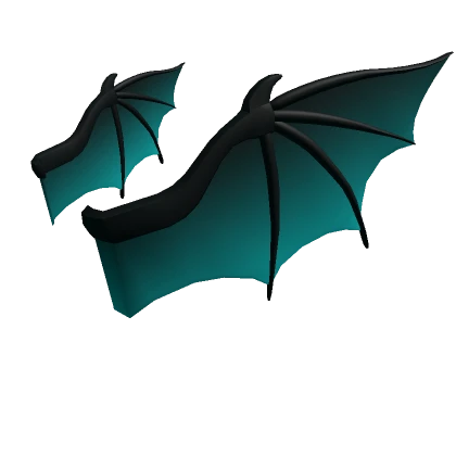 Teal Bat Head Wings