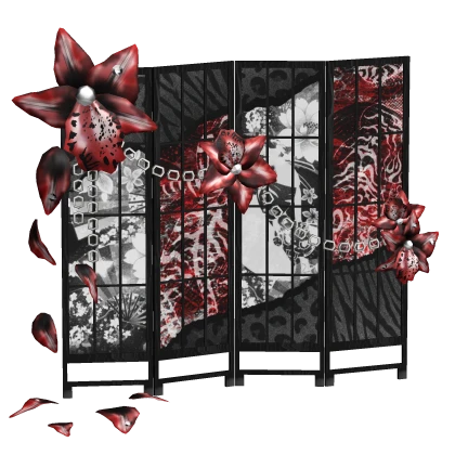 Floral Gyaru Shoji Panel Background