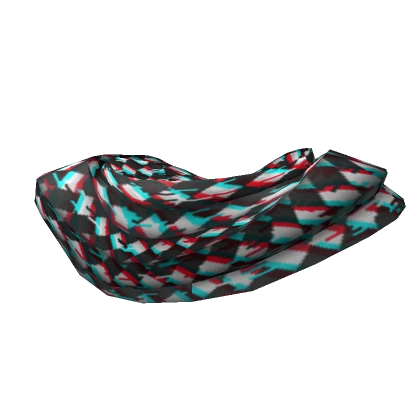 Cyan/Red Glitch Cozy Scarf (1.0)