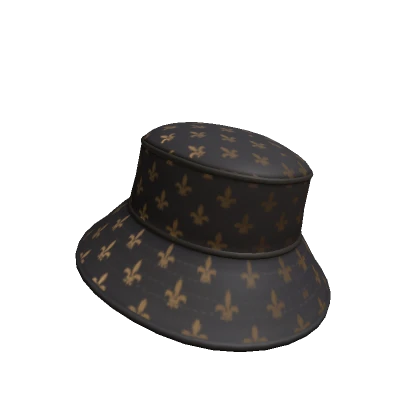 brown gold pattern hat