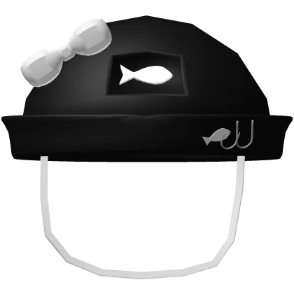 ♡ Cute Black Fisch Fishing Fisher Hat